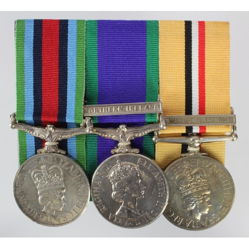 854 - Group mounted as worn - Operational Service Medal 2000 with Sierra Leone ribbon (MNE K A Duckers PO5... 