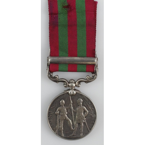 869 - India Medal 1895 with clasp Punjab Frontier 1897-98 named (2179 Pte T Clements 3d Bn Rifle Brigade) ... 