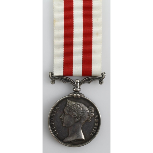 878 - Indian Mutiny Medal 1858, no bars, named (Michl Cronan, 2nd Bn Rifle Bde). Confirmed to roll