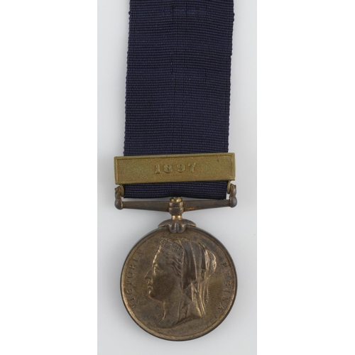 882 - Jubilee Medal 1887 with 1897 clasp Metropolitan Police (PC E Bushnell Y.Div)