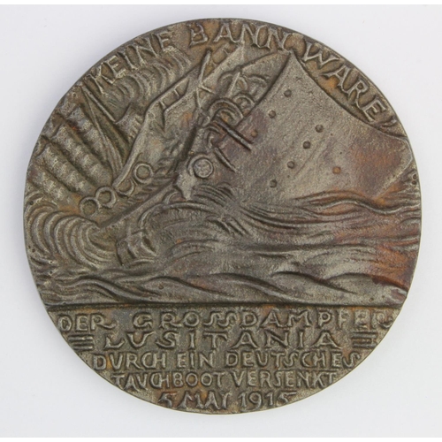 890 - Lusitania Medal iron composition – Allied issue.