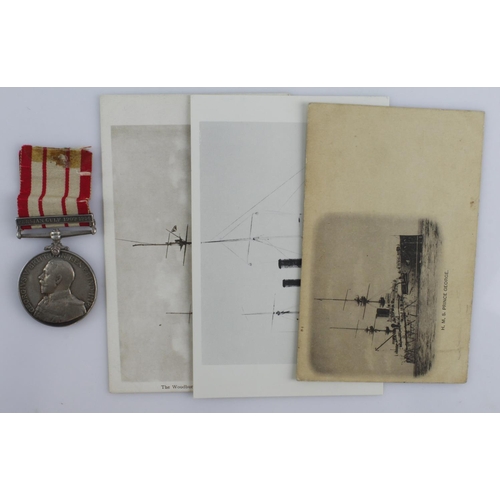 903 - Naval General Service Medal GV with Persian Gulf 1909-1914 clasp (J.4753 G J Higgins ORD Sea'n HMS F... 