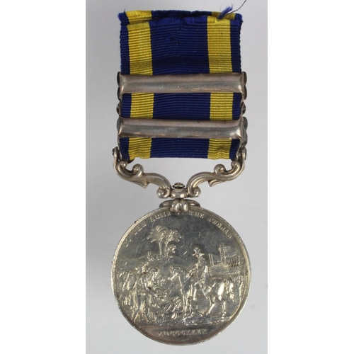 907 - Punjab Medal 1849 with bars Mooltan / Goojerat impressed (Serjt J Sheridan 10th Foot) Royal Lincolns... 