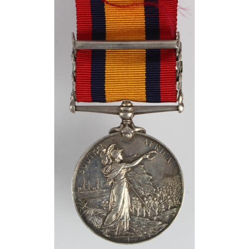 917 - QSA with bars CC/OFS/Trans named (2519 Pte A Bracey 1st Suffolk Regt) with copy medal