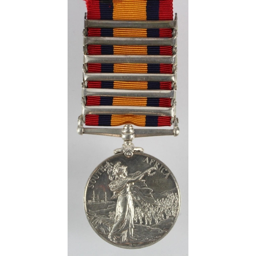 922 - QSA with bars CC/TH/OFS/RoL/LN/Belfast named (5578 Pte R Roberts KRRC). With copy medal roll, served... 