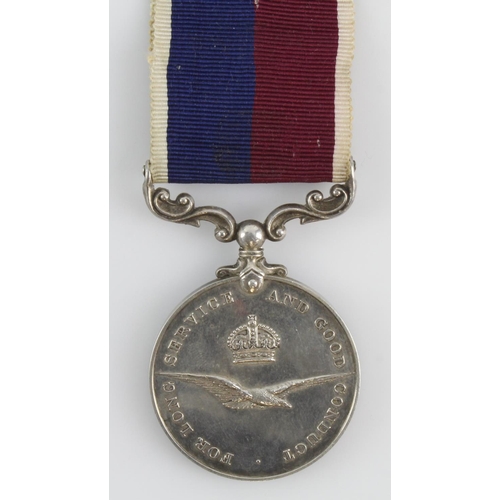 932 - RAF LSGC Medal GVI named (W/O J E Barry (562424) RAF). Born Newport, Isle of Wight. With research, s... 