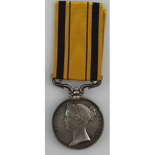 938 - South Africa Medal 1853 impressed (J.Dyer. Master At Arms). With copy medal roll, served HMS Castor.