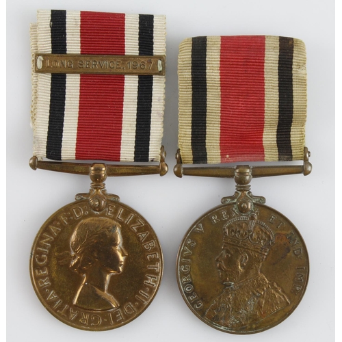 940 - Special Constabulary Long Service medals to father and son. GRVI George Batterby and ERII Clearance ... 