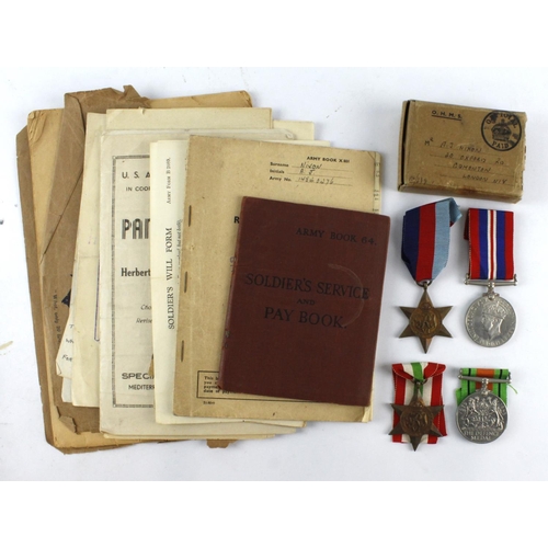 954 - WW2 group attributed to 14540276 Dvr A J Nixon R.Signals. 1939-45 Star, Italy Star, Defence & War Me... 