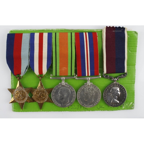 957 - WW2 group for 1337892 Cpl D D Warner RAF. 1939-45 Star, F & G Star, Defence & War Medals, RAF LSGC M... 