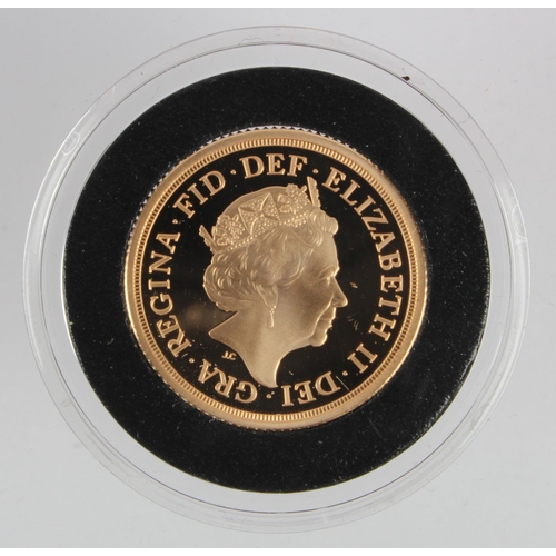 101 - Sovereign 2018 proof piedfort (crown mintmark) aFDC in capsule only.