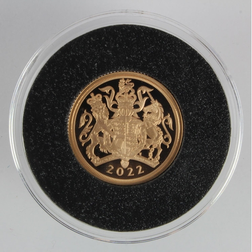 109 - Sovereign 2022 proof, aFDC in capsule only.