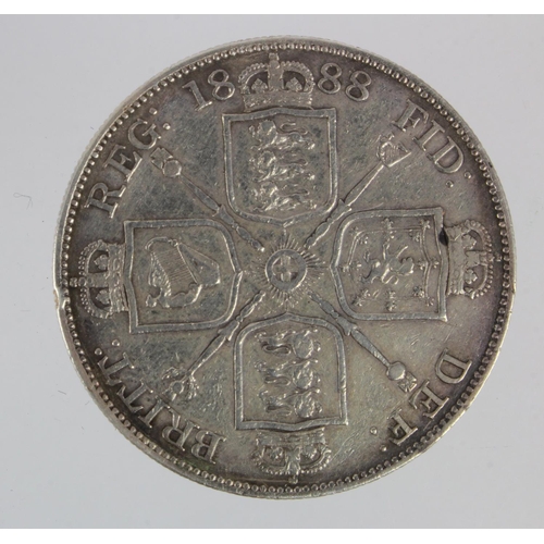 153 - Double-Florin 1888 inverted 1 for second I in VICTORIA, S.3923, aVF