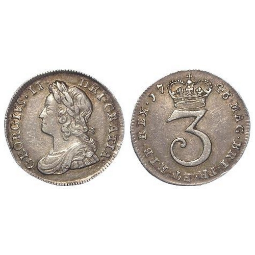 211 - Maundy Threepence 1746/3, GVF-nEF