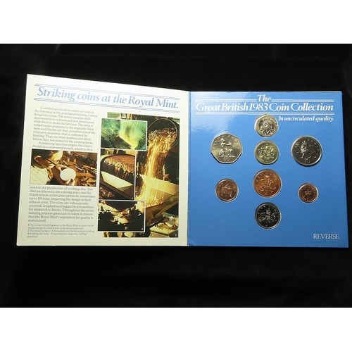 228 - Royal Mint / Martini promotional BU set 1983 including the error mule Twopence with 'NEW PENCE' reve... 