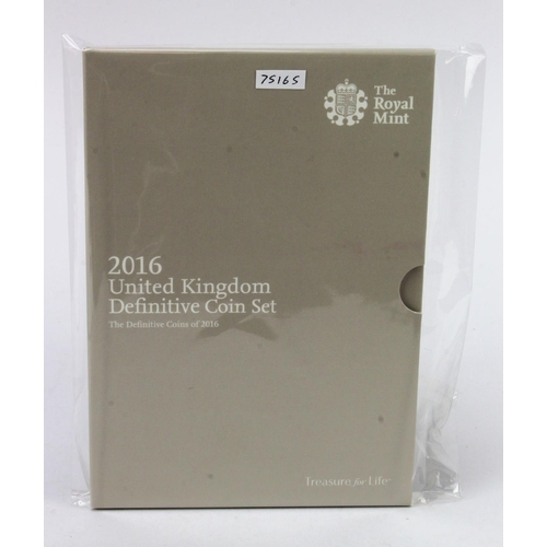 232 - Royal Mint: 2016 United Kingdom Definitive Coin Set BU sealed.