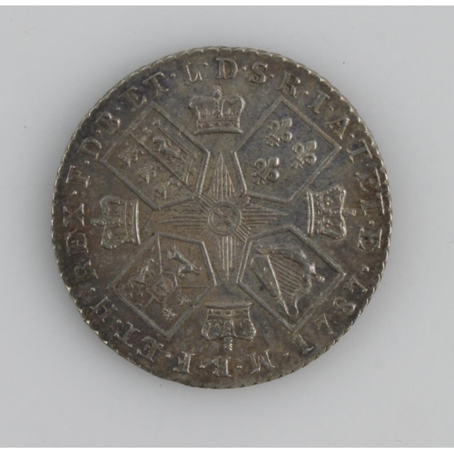 239 - Shilling 1787 with hearts, S.3746, aEF