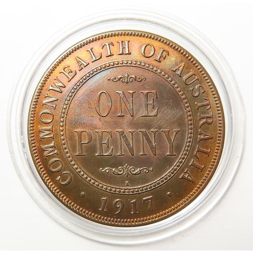 264 - Australia Penny 1917-I(c) bought by the vendor as a Specimen, AU with lustre, some hairlines in fiel... 