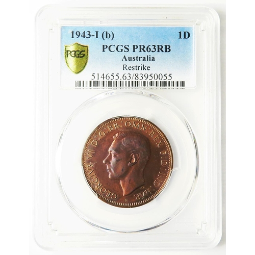 273 - Australia proof Penny 1943-I(b) slabbed PCGS PR63RB (Bombay restrike)