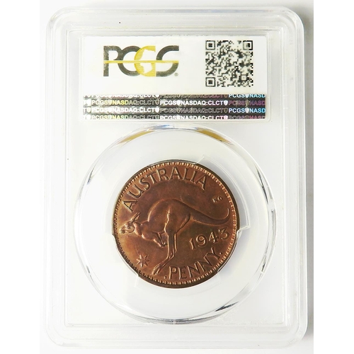 273 - Australia proof Penny 1943-I(b) slabbed PCGS PR63RB (Bombay restrike)