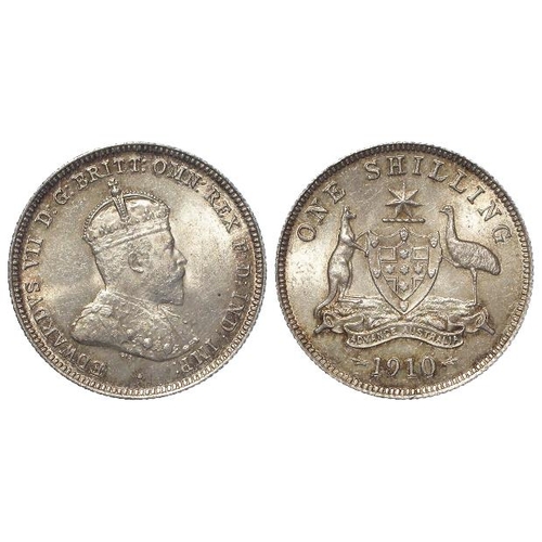 274 - Australia Shilling 1910 aUnc