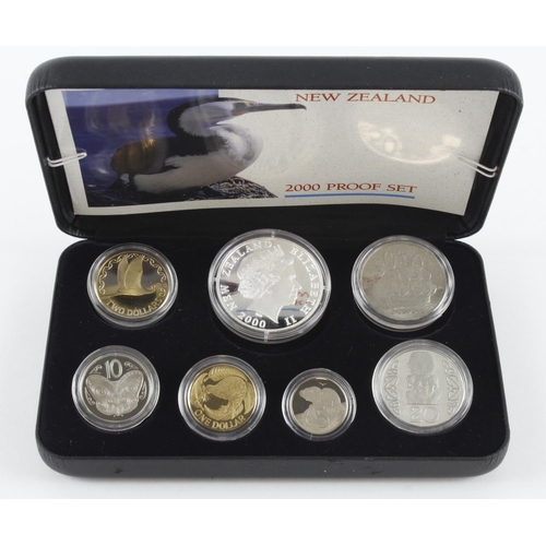 308 - New Zealand Proof Set 2000 (scarce) FDC boxed as issued