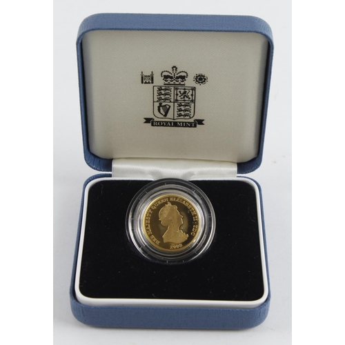 323 - TDC (Tristan da Cunha) Trafalgar gold proof 'Half Guinea' 2008 FDC, in an unrelated RM case. (0.124 ... 