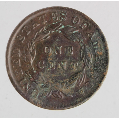 328 - USA Cent 1832 VF, light corrosion.