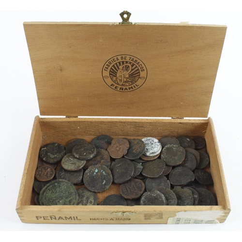 336 - Ancient Bronze Coins (57) mostly Byzantine, also Ptolemaic Egypt, Roman Egypt, Roman and Islamic. Tr... 