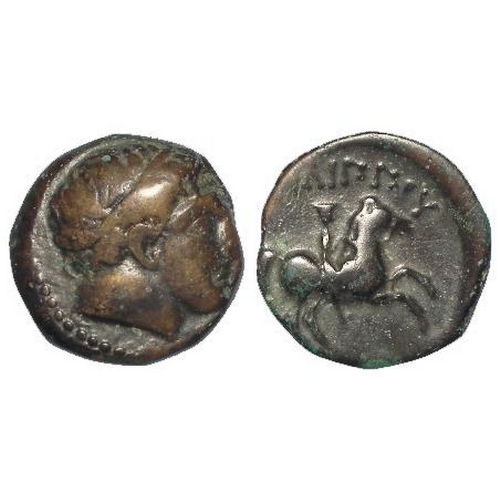 348 - Ancient Greek Macedonia AE17 of Philip II, 359-336 BC, 5.45g, nice smooth patina, VF