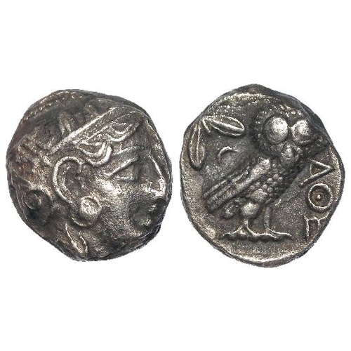 363 - Ancient Greek, Athens silver Tetradrachm, late Classical (post-Peloponnesian War) 16.49g, porous aVF