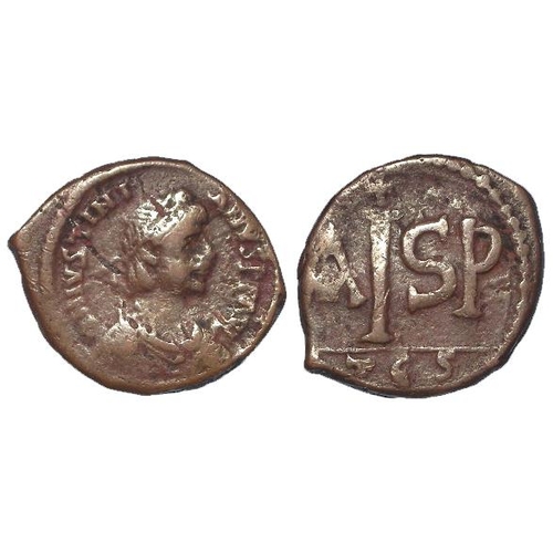 380 - Eastern Roman Empire (Byzantine) AE 16 Nummi of Justinian, Thesalonica, 6.07g, GF