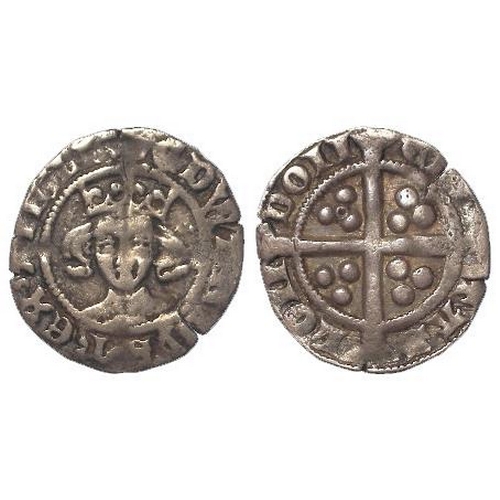 386 - Edward III silver Pennyof London, Pre-Treaty Period, Class G, annulet in one quarter rev., S.1588, 1... 