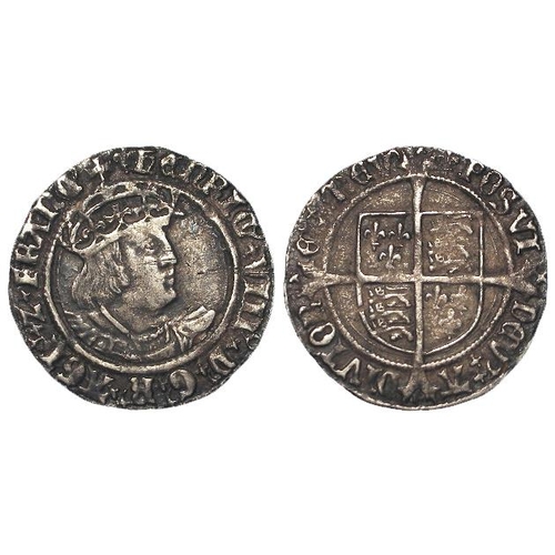 398 - Henry VIII silver Groat mm. lis, Laker bust D, S.2337E, 2.44g, slightly porous, toned nVF