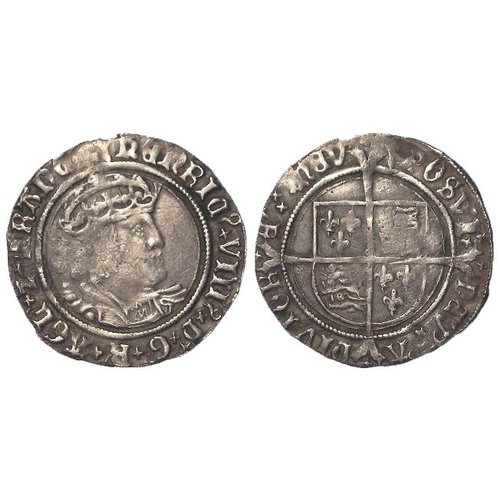 399 - Henry VIII silver Groat, mm. arrow, Laker bust D, S.2337E, 2.47g, toned nVF, weak in places.