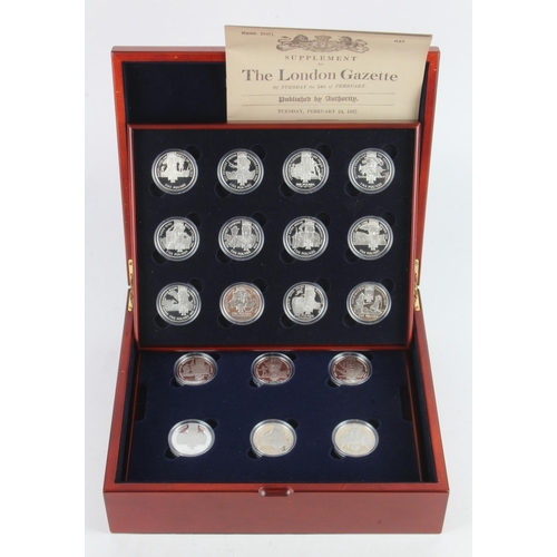 421 - British Commonwealth Silver Proof Crowns (18) Royal Mint: The Victoria Cross 1856-2006 Silver Proof ... 