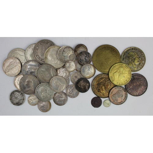 473 - GB Coins & Misc. (36): 17th-20thC assortment, mostly silver, mixed grade. Note there are a group of ... 