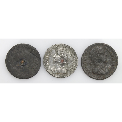 518 - GB Farthings (3) tin: Charles II 1684 Fair-Fine (surface marks), James II date illegible but decent ... 