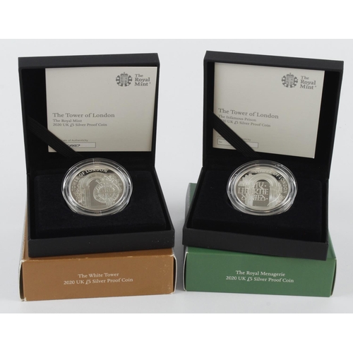 649 - GB Silver Proof Five Pounds (4) 2020 All from the 