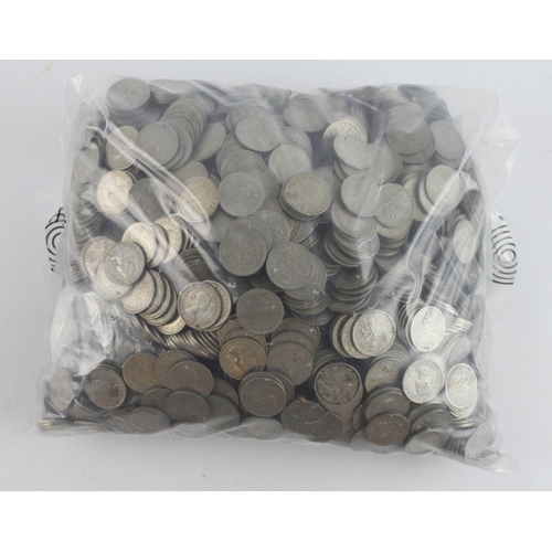 671 - GB Sixpences, cupro-nickel, 9KG