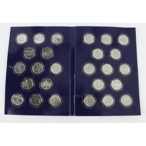 677 - GB. Full set of Letter 10ps in an album. All BU