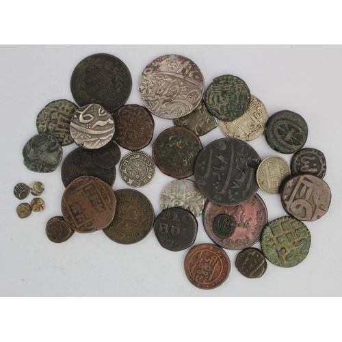 681 - Indian States (34) ancient to 20thC assortment including silver, mixed grade.