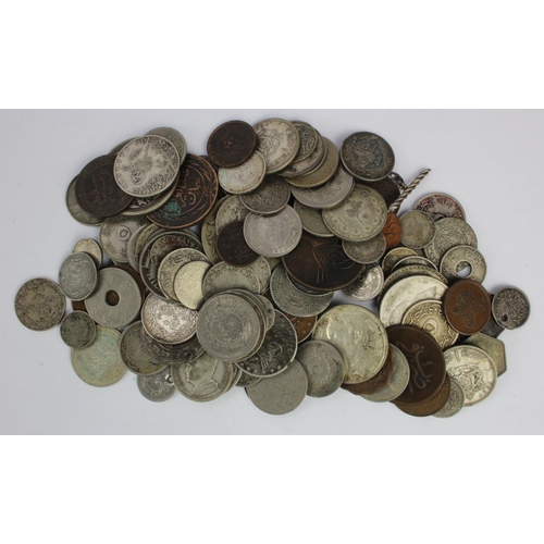 685 - Islamic, Middle-Eastern and Ottoman coins (107) 19th-20thC assortment including silver, mixed grade.