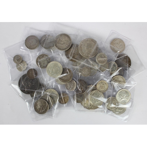 726 - World Silver Coins (41) 19th-20thC assortment, mixed grade including high grade.