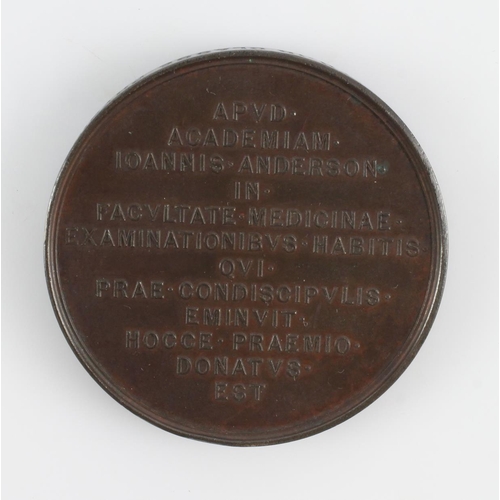 736 - Anderson College Medical bronze medal by J. Macdonald - reads round the edge 