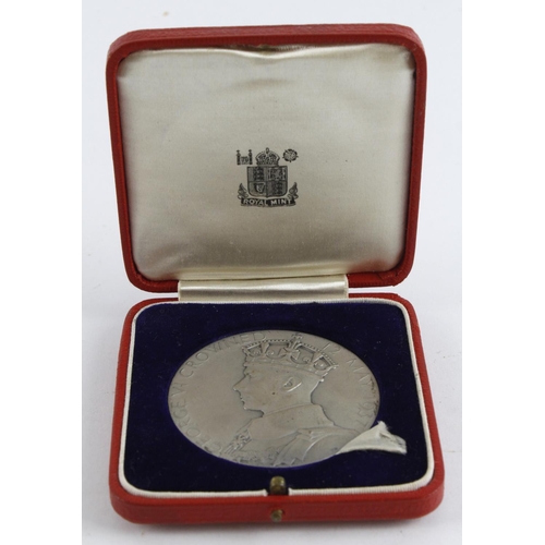 749 - British Commemorative Medal, silver d.56mm, 83.83g: Coronation of George VI 1937, official Royal Min... 