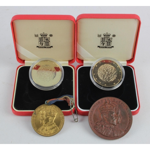 754 - British Commemorative Medals (4): Edward VII Visit to the Queen Alexandra Dock, Cardiff 1907 bronze ... 