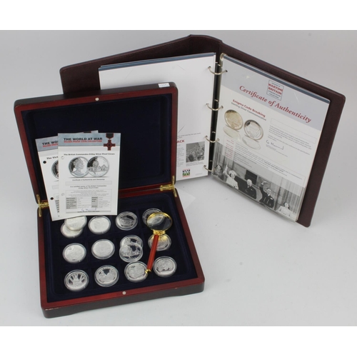 758 - British Commemorative Medals etc (14) sterling silver: The Memories of Wartime Britain, complete set... 