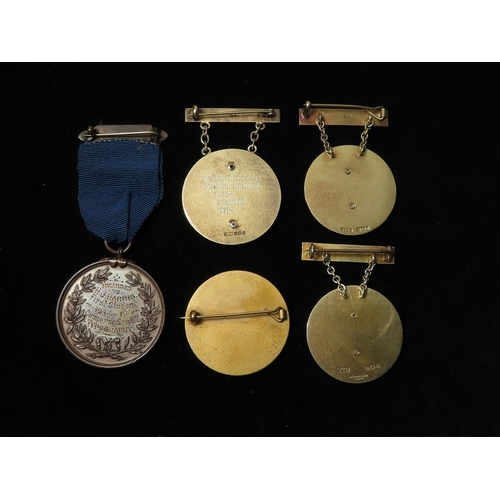 760 - British prize medals and fobs: Society Jewels/Medals (5): Printers' Charitable Corporation and simil... 