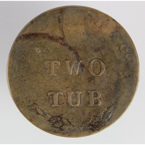 797 - Ireland Truck Ticket, copper d.34mm: Stein, Brown & Co. Two Tubs (of coal) (Limerick Distillery) Fin... 